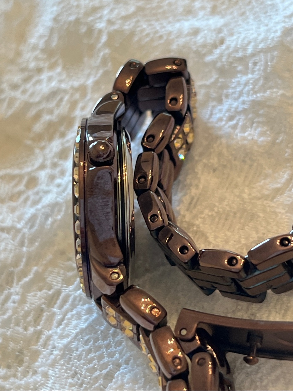 Armitron Brown Crystal Bracelet Watch - Picture 7 of 7